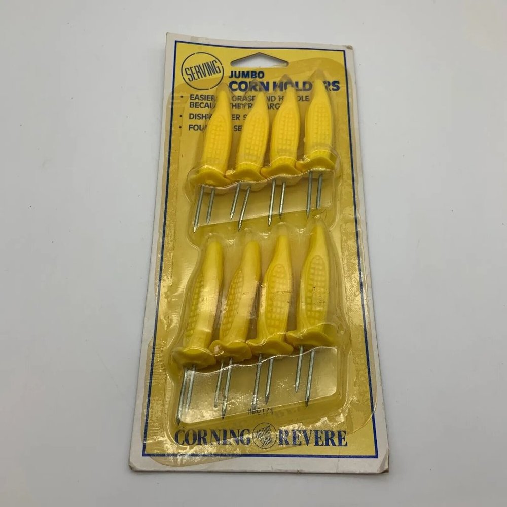 Vintage Corning Revere Serving Jumbo Corn Holders In Original Packaging